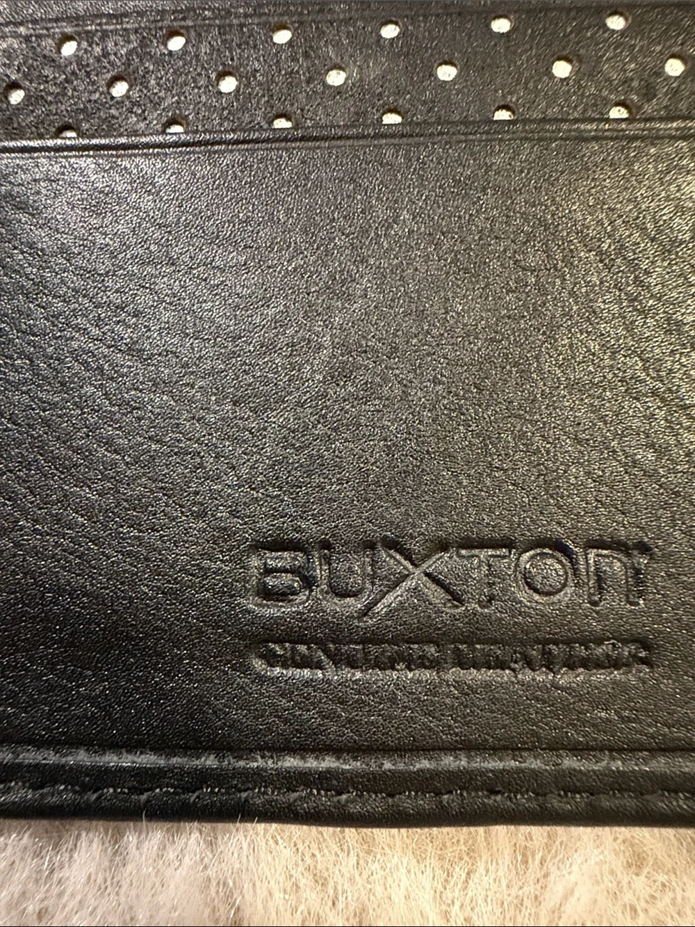 Buxton Black Leather Credit Card Holder Wallet